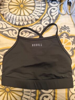 NOBULL Dark Grey High-Neck Cross-Back Sports Bra- New WITHOUT TAGS, size Medium